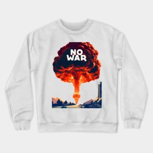 No War: World Peace Please on a light (Knocked out) background Crewneck Sweatshirt